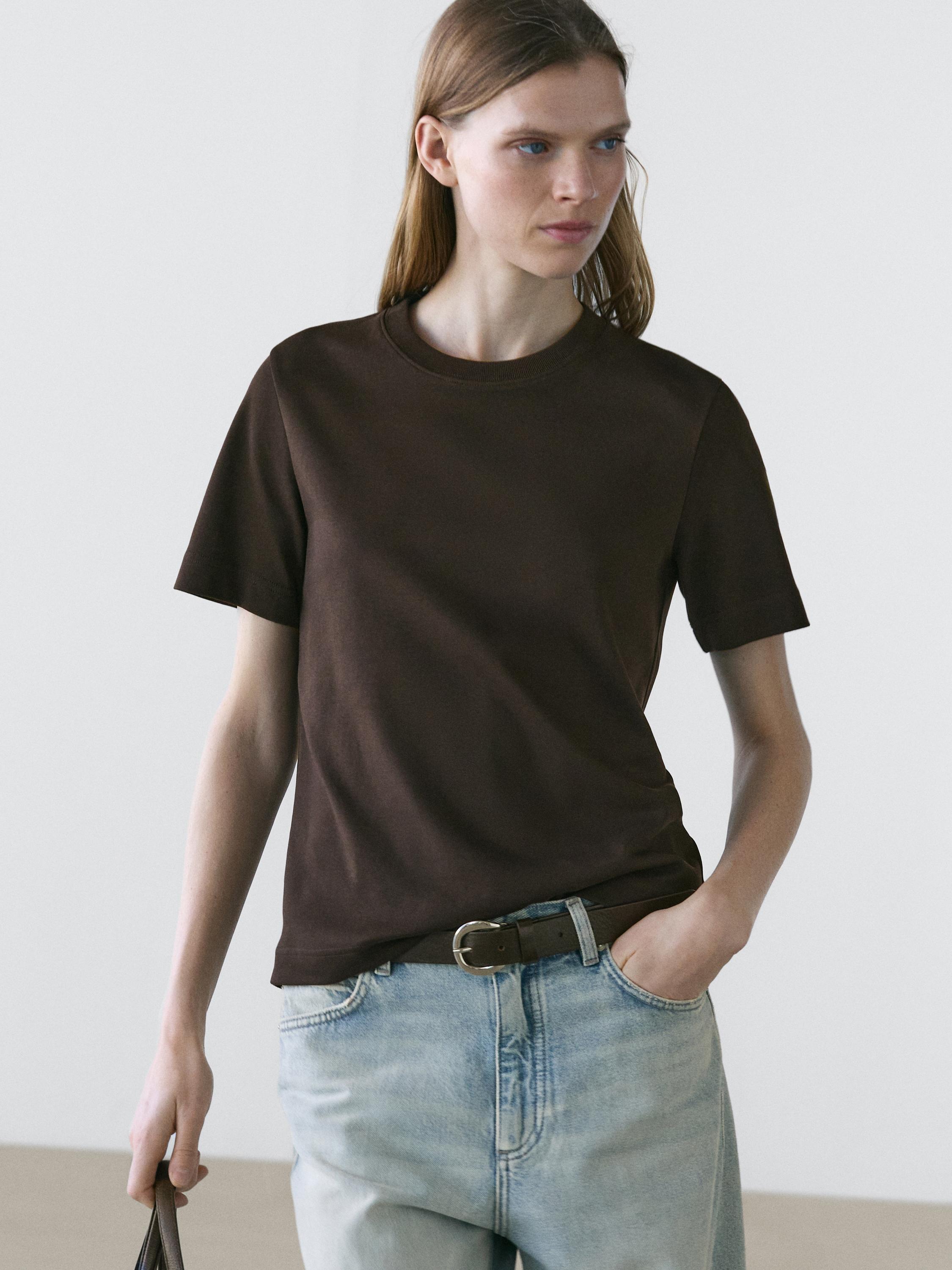 100% cotton interlock crew neck T-shirt